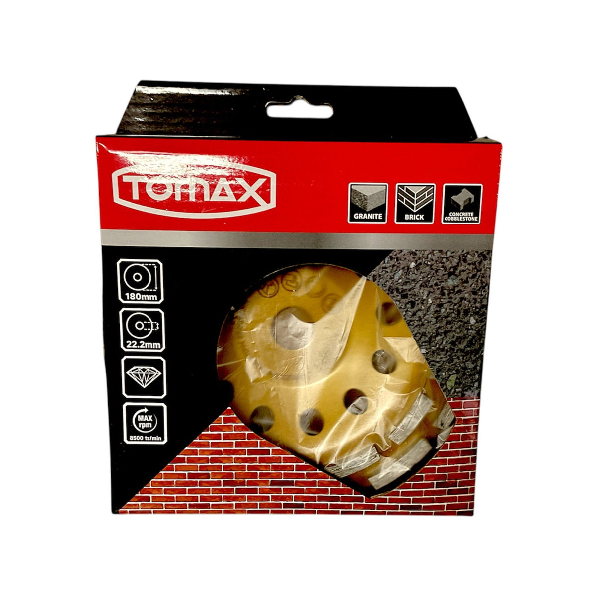 TOMAX ÇİFT SIRA ELMAS BETON YÜZEY TEM.DİSKİ 180 MM - 3. görsel
