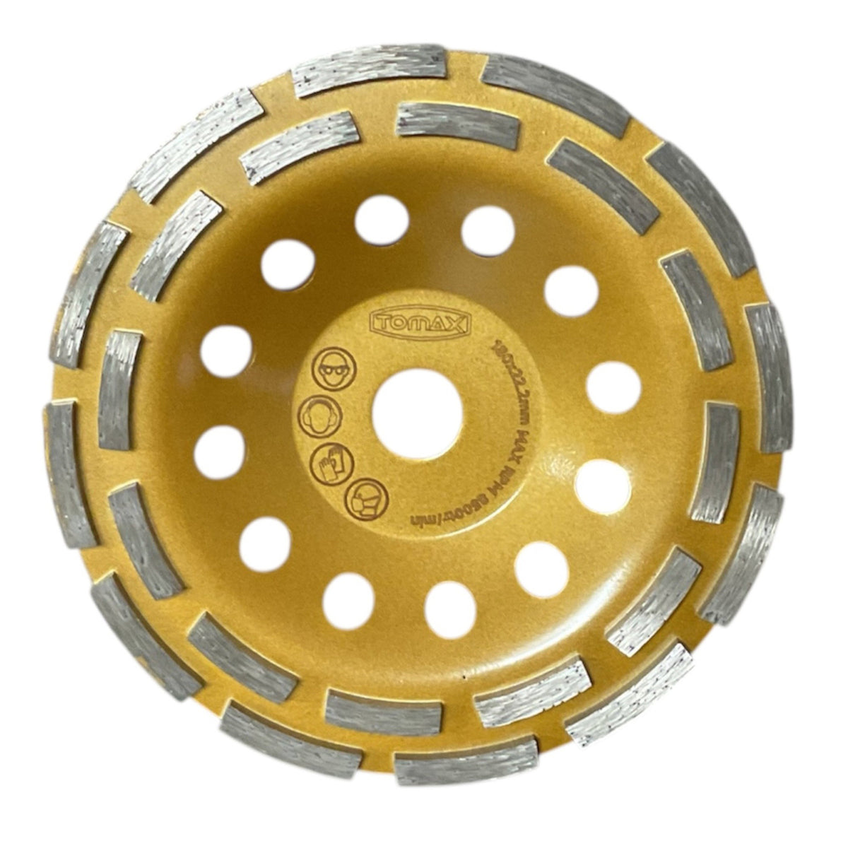TOMAX ÇİFT SIRA ELMAS BETON YÜZEY TEM.DİSKİ 180 MM - 1. görsel