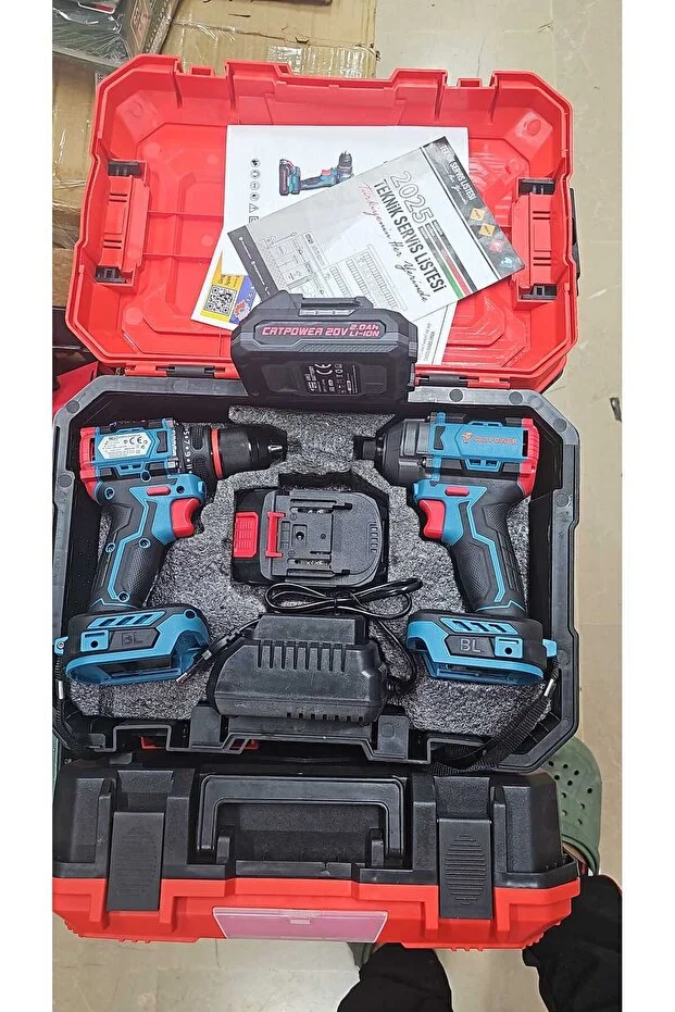 CAT04 CATPOWER CAT5135 Kömürsüz Akülü Set Matkap Vidalama