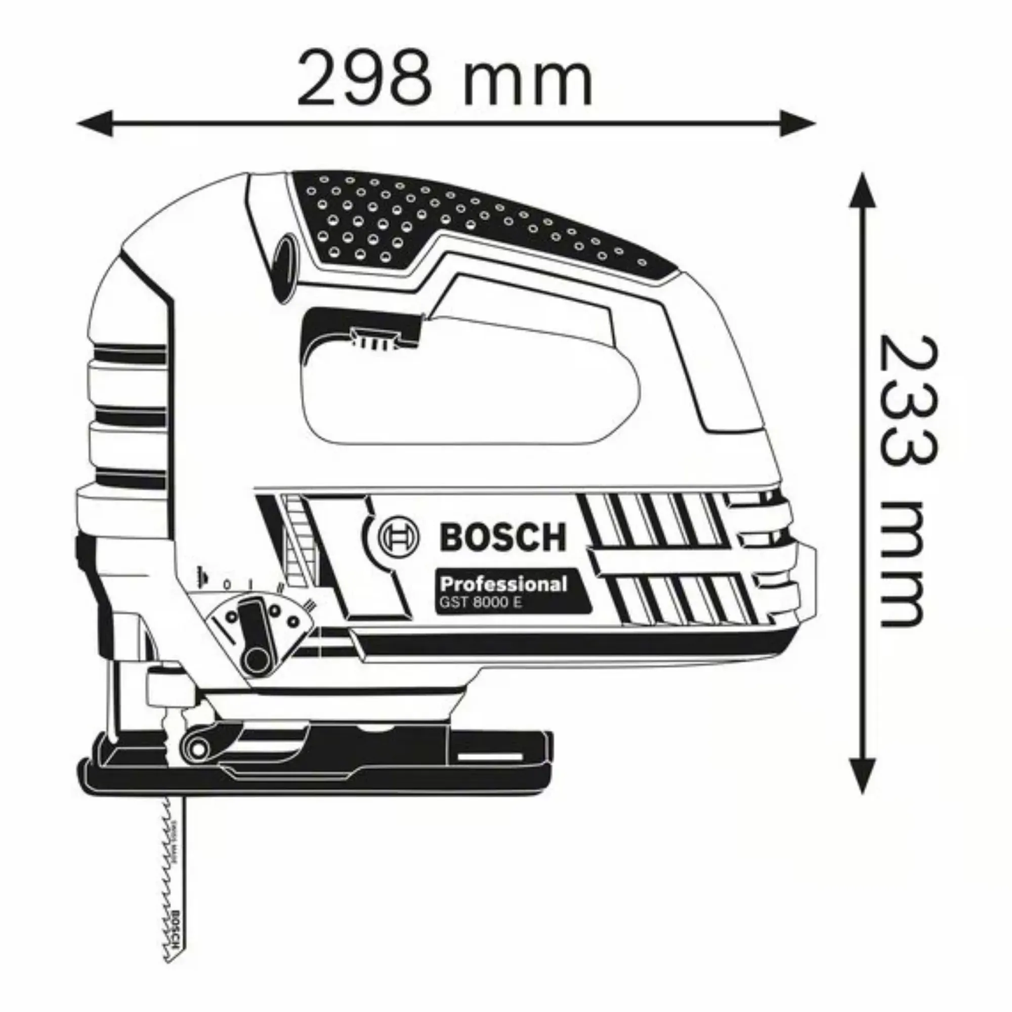 BOSCH DEKUPAJ GST8000E + EKS. ZIMPARA GEX125-1AE SET