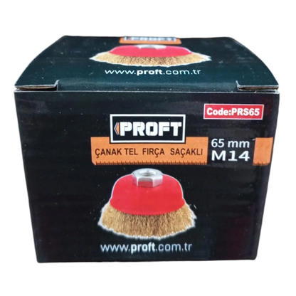 Proft PRS65 Saçaklı Çanak Tel Fırça 65mm M14