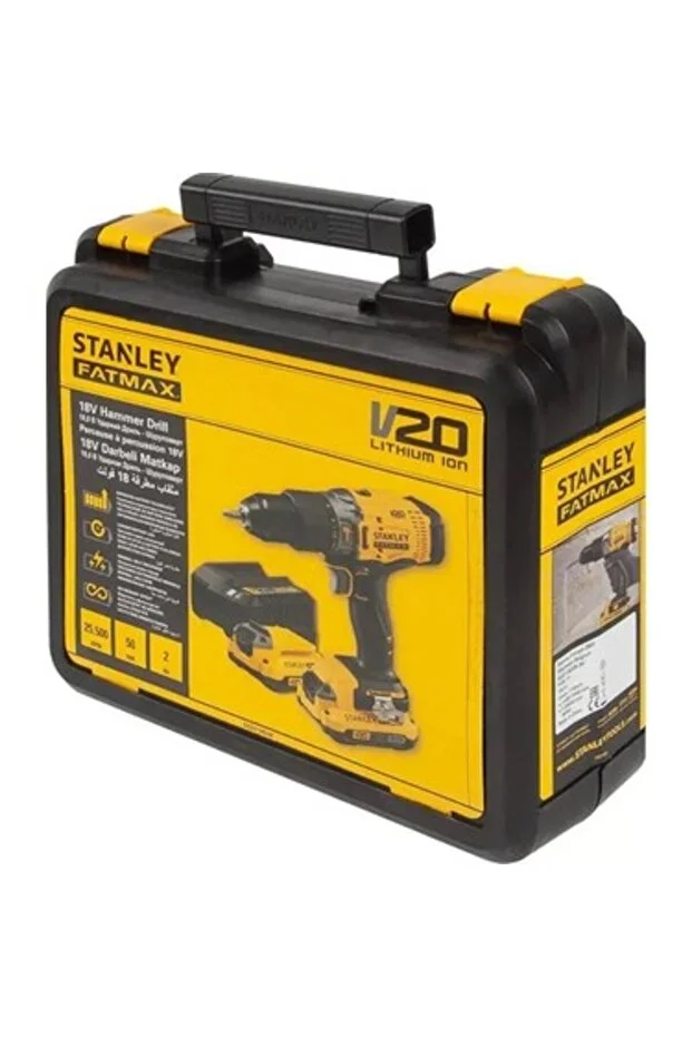 Stanley Fatmax SCD718D2K 18V 2Ah V20 2 Akü Darbeli Matkap