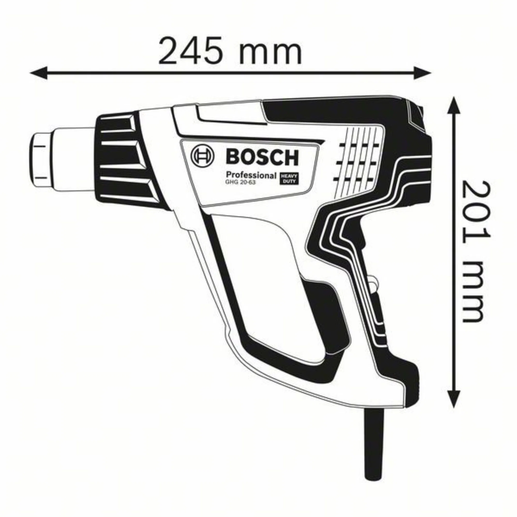 BOSCH Sıcak Hava Tabancası 2000W GHG 20-63