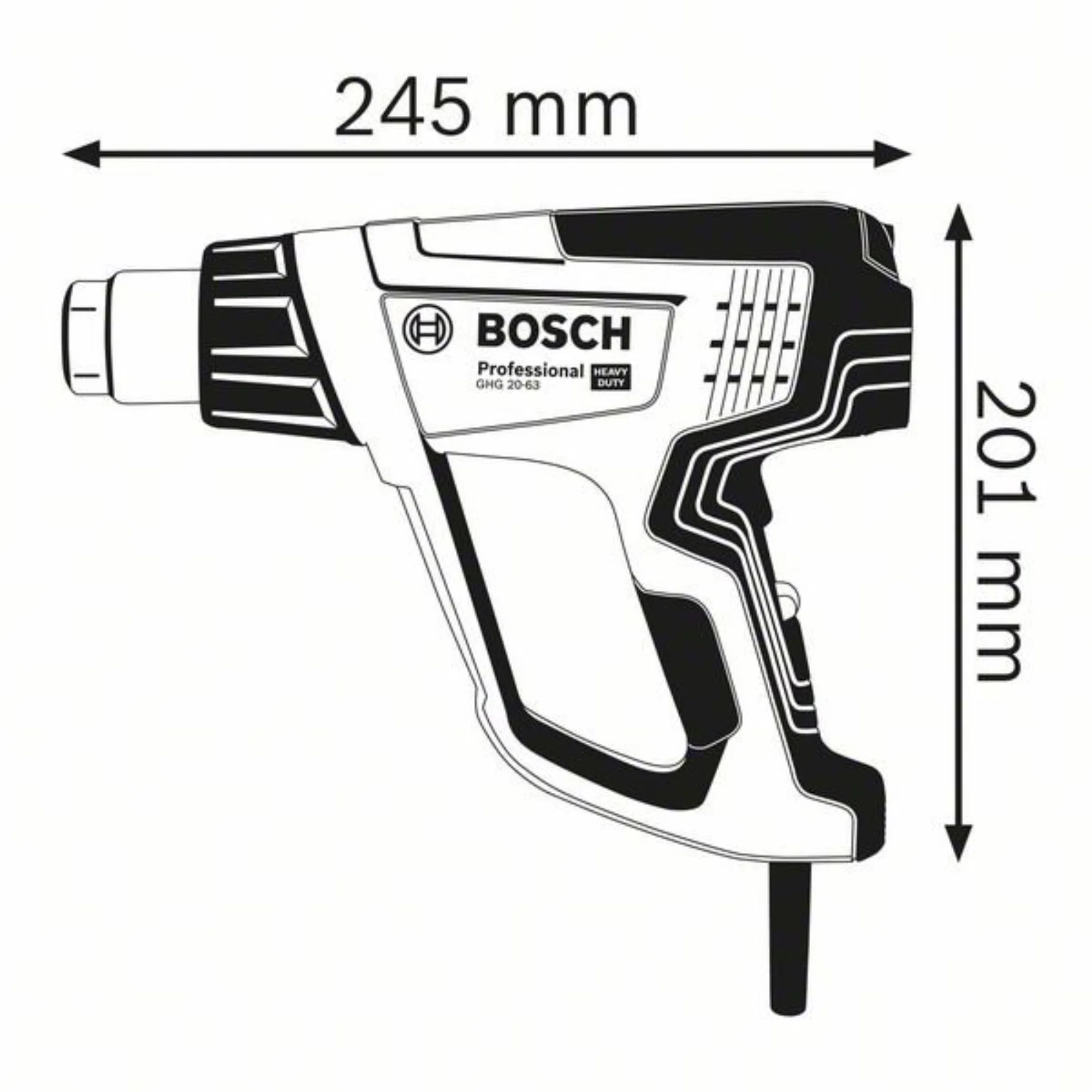 BOSCH Sıcak Hava Tabancası 2000W GHG 20-63