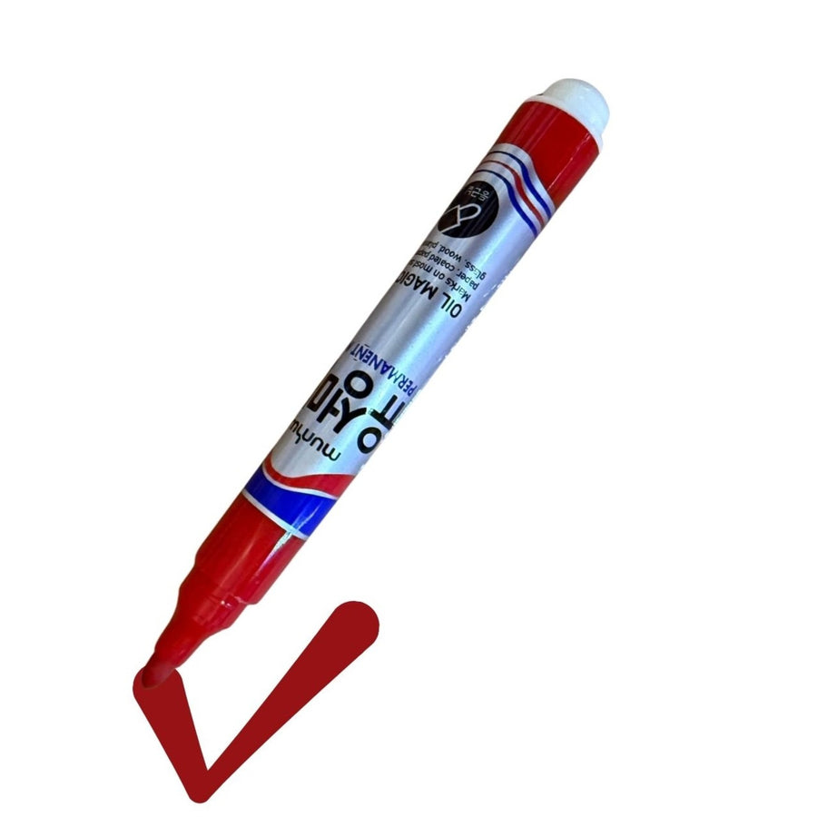 MUNHWA PERMANENT MARKER KOLİ KALEMİ KIRMIZI - Görsel 1