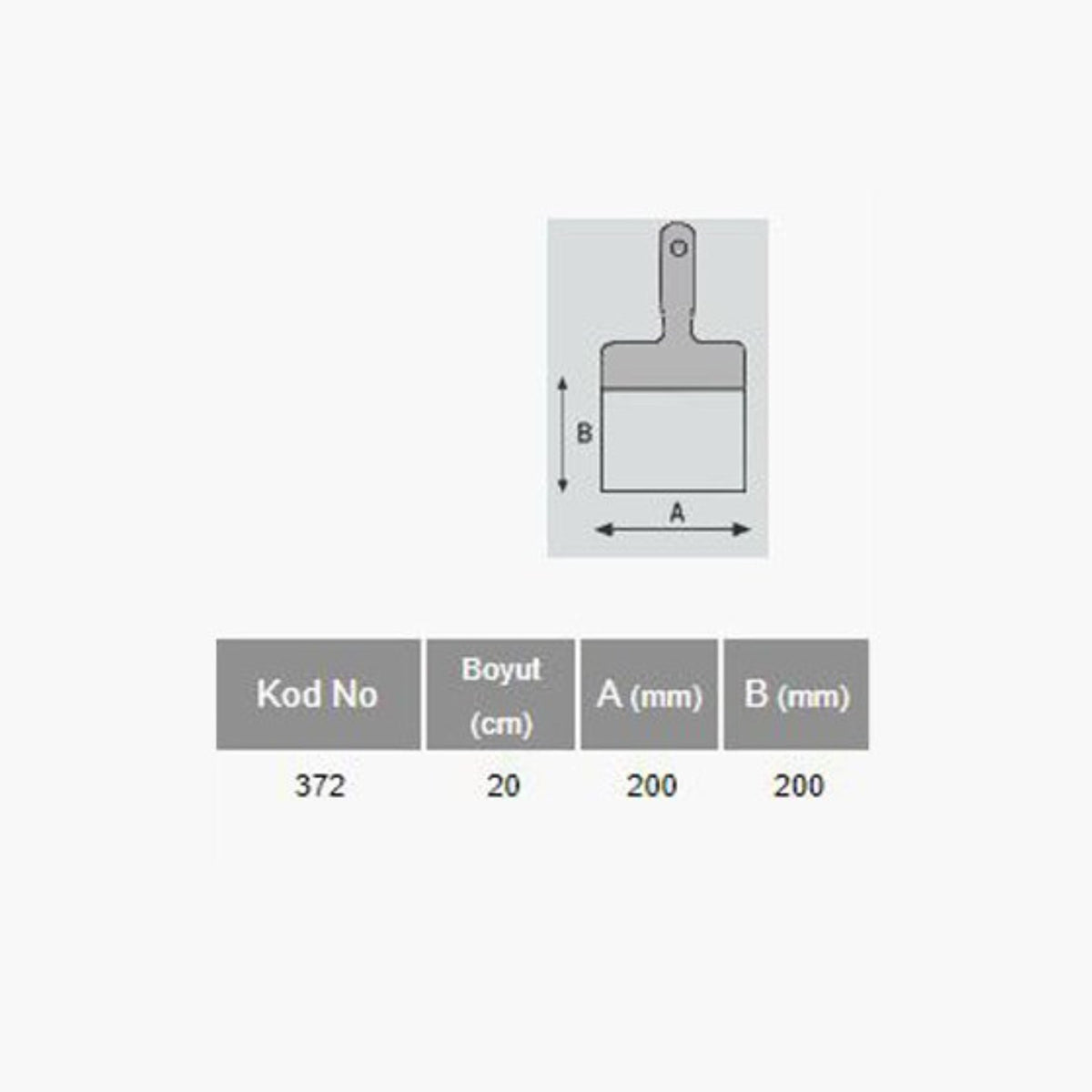 DUYAR MACUN KÜREĞİ AHŞAP SAPLI 20 CM KOD:372 - Görsel 3