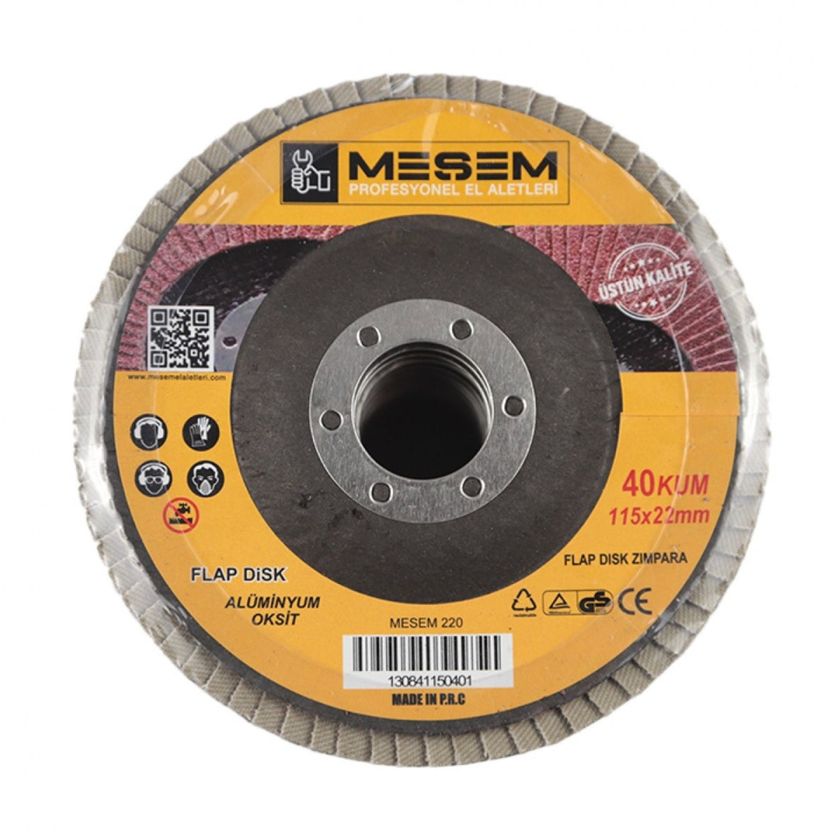 MEŞEM FLAP DİSK ZIMPARA A.O 115x22 P40 KOD:220 - Görsel 2