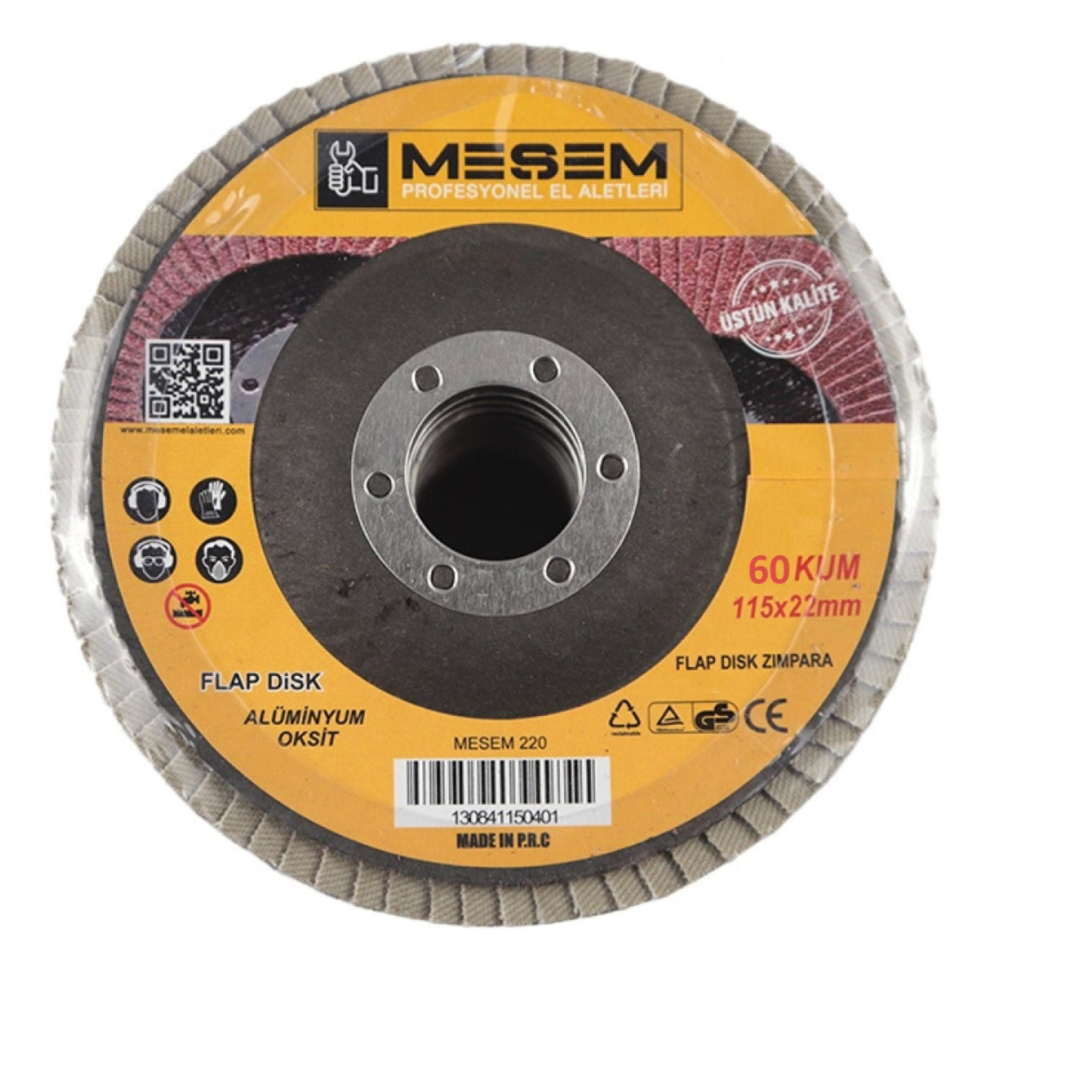 MEŞEM FLAP DİSK ZIMPARA A.O 115x22 P60 KOD:221 - Görsel 2