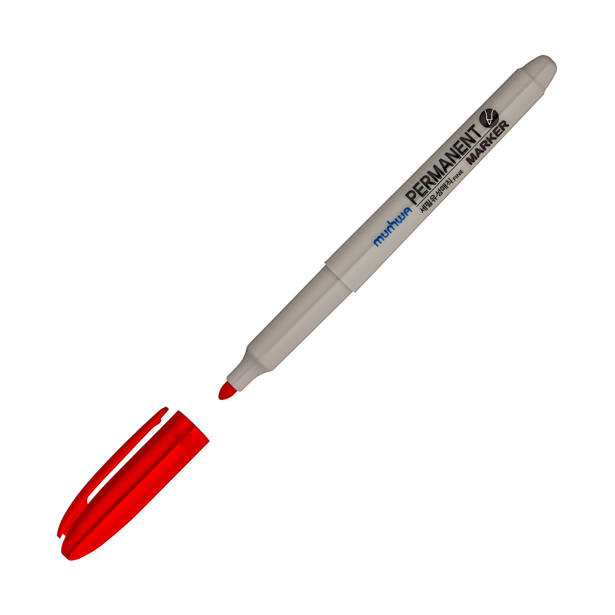 MUNHWA PERMANENT MARKER ASETAT KALEMİ FINE KIRMIZI - Görsel 1