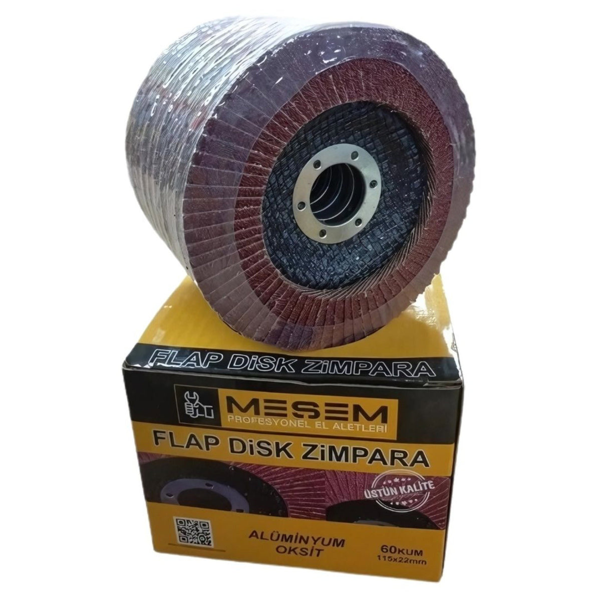 MEŞEM FLAP DİSK ZIMPARA A.O 115x22 P60 KOD:221 - Görsel 3
