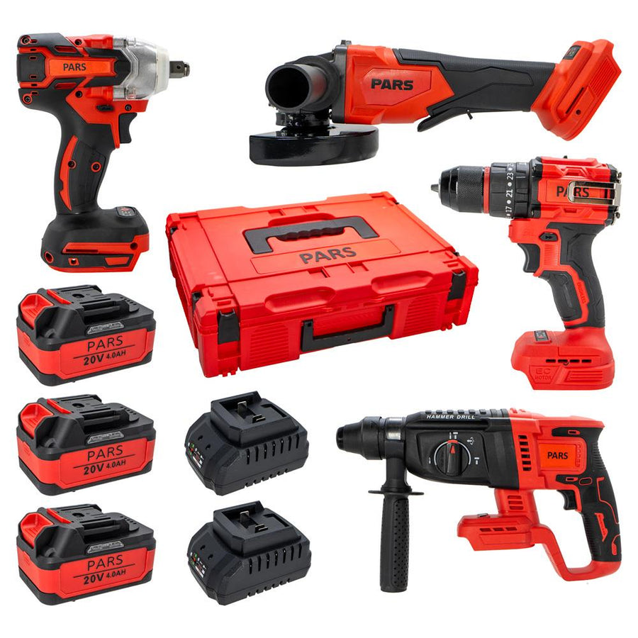 PARS KÖMÜRSÜZ AKÜLÜ 4 LÜ SET PR1580