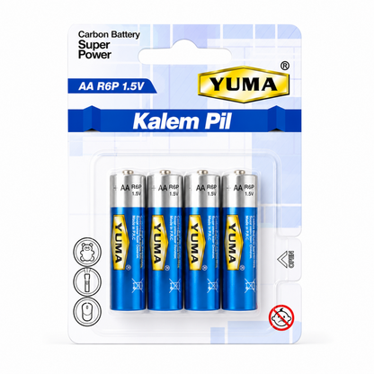 YUMA ÇİNKO KALEM PİL (PK 4 LÜ) YM-902 - Görsel 1