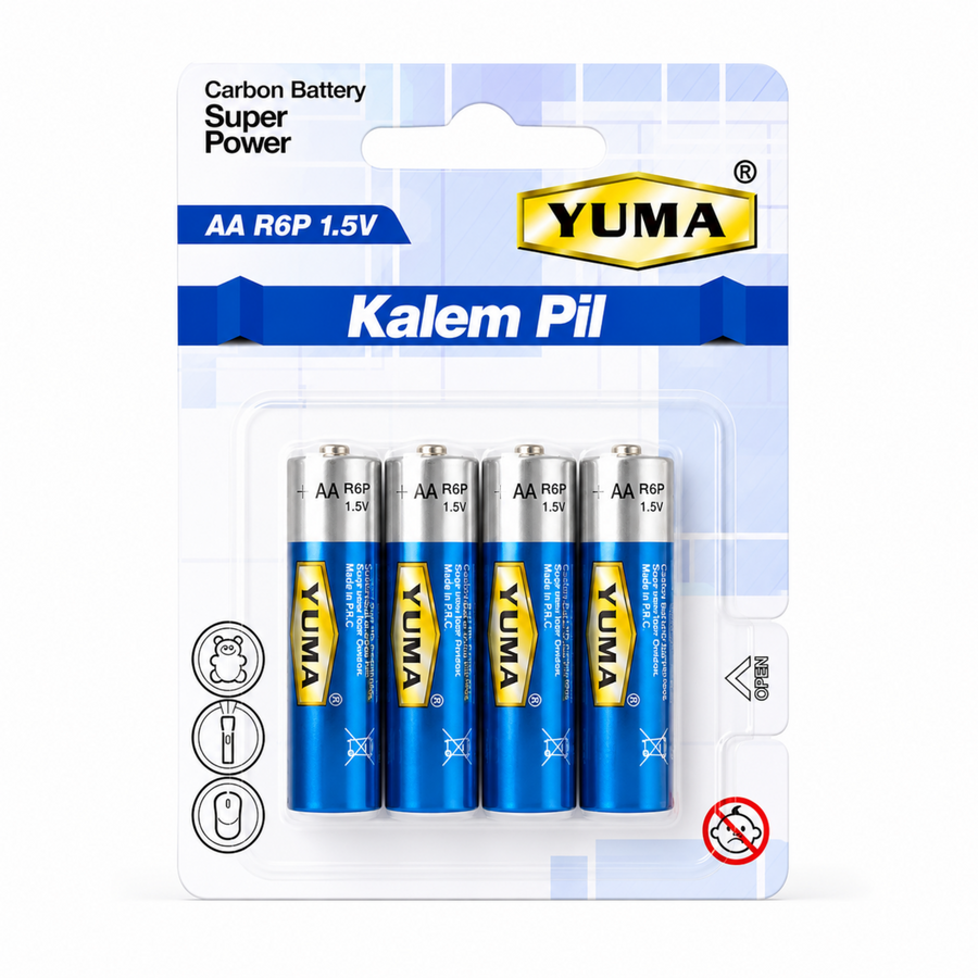 YUMA ÇİNKO KALEM PİL (PK 4 LÜ) YM-902 - Görsel 1
