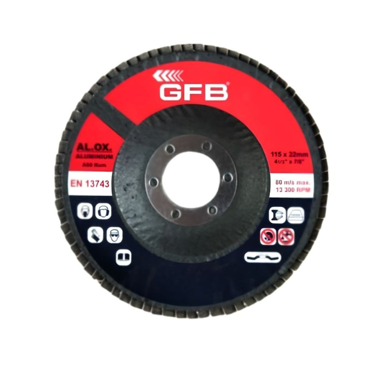 GFB FLAP DİSK ZIMPARA A.O.115x22 80 KUM KOD: 2328 - görsel 2
