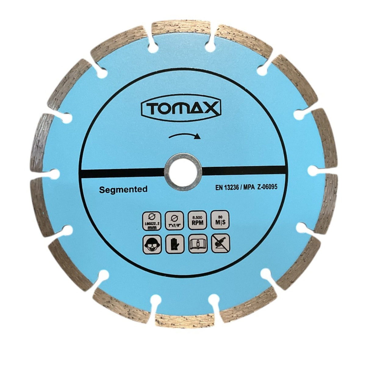 TOMAX SEGMENTLİ ELMAS KESİCİ 180x2.2x22 - 1. görsel