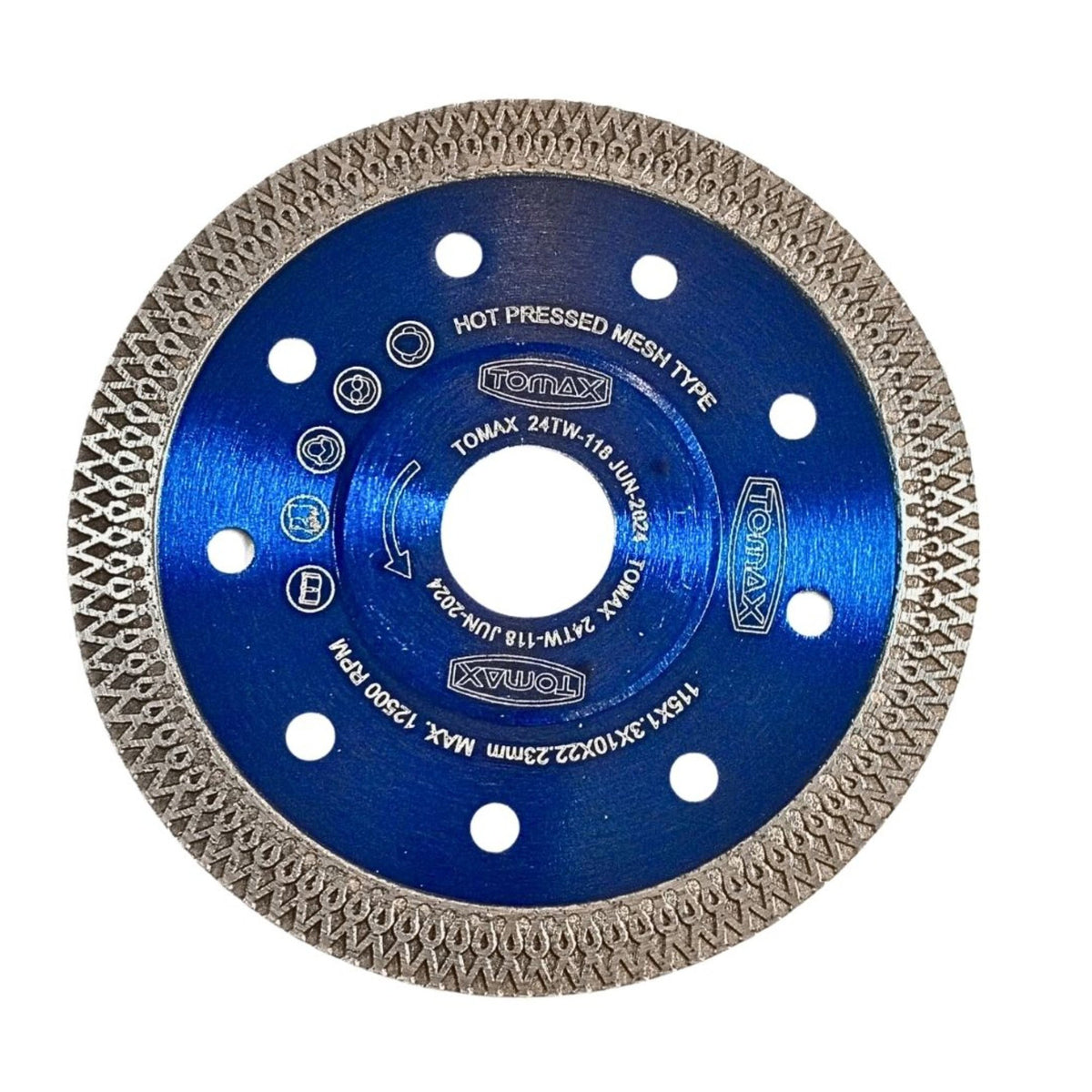 TOMAX ÇAPRAZ DİŞLİ MAVİ HASSAS KESME 115x1.3x22 - 1. görsel