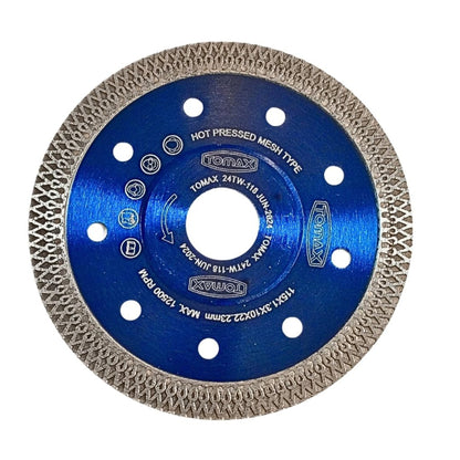 TOMAX ÇAPRAZ DİŞLİ MAVİ HASSAS KESME 115x1.3x22 - 1. görsel