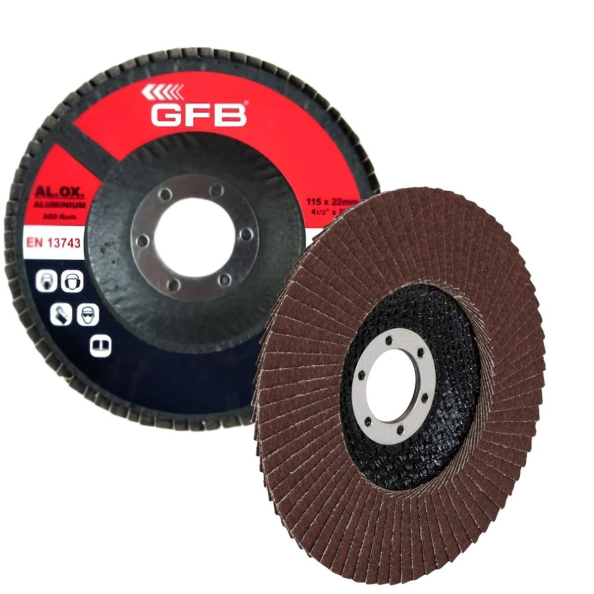GFB FLAP DİSK ZIMPARA A.O.115x22 60 KUM KOD: 2327 - görsel 1