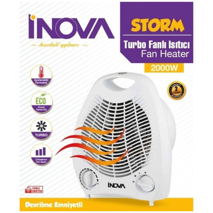 İNOVA STORM TURBO FANLI ISITICI 2000 W - görsel 3
