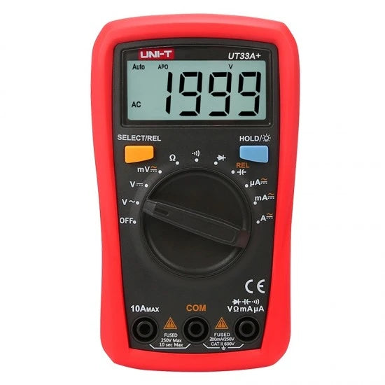 UNI-T UT33A+ 600V 10A Otomatik Kademeli Dijital Multimetre