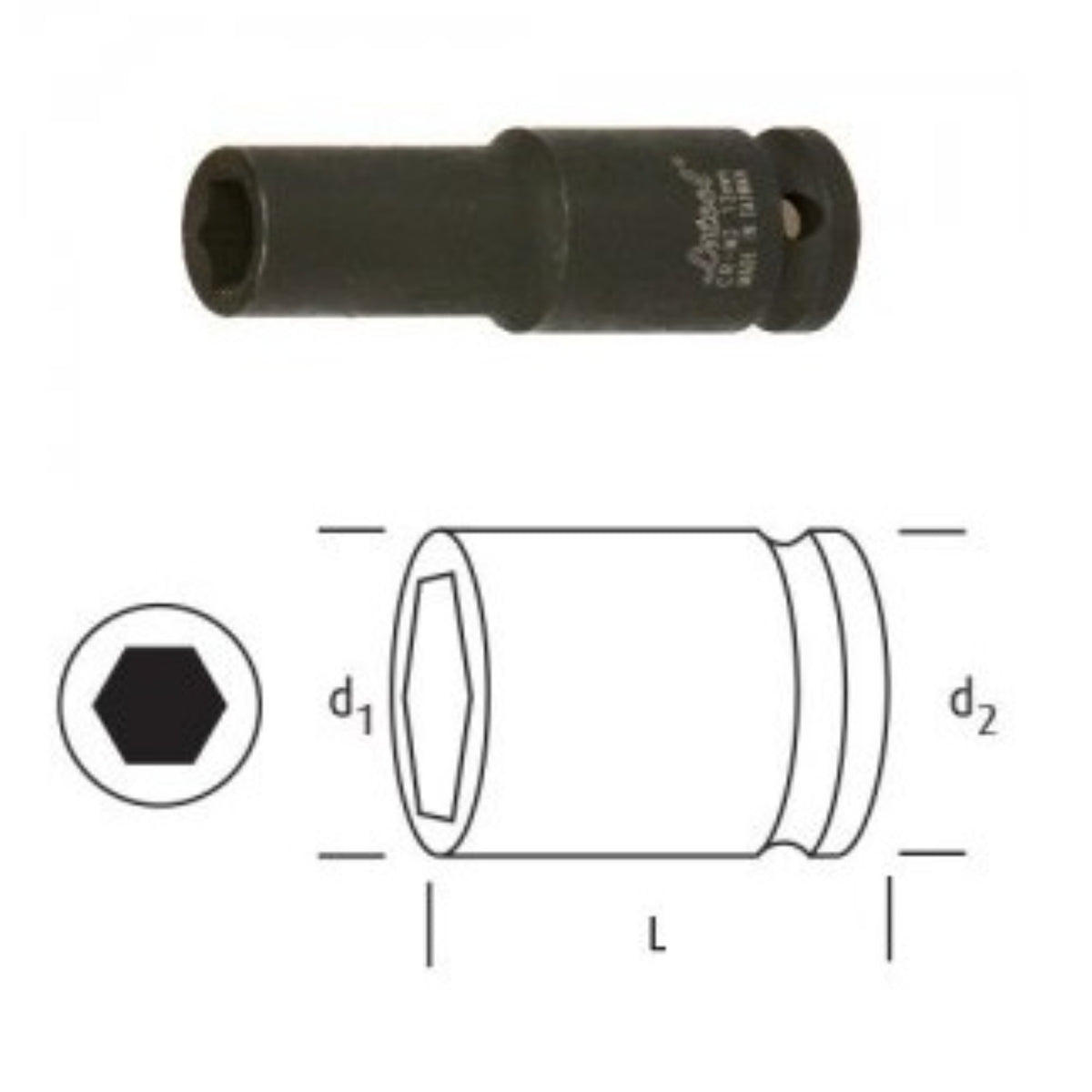 OSAKA ALTI KÖŞE DERİN LOKMA 21 MM 1/2" LN12D21 - 2. görsel