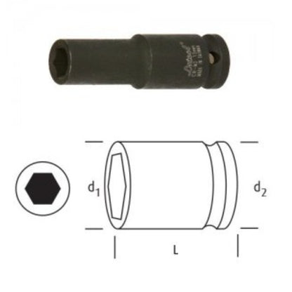 OSAKA ALTI KÖŞE DERİN LOKMA 21 MM 1/2" LN12D21 - 2. görsel