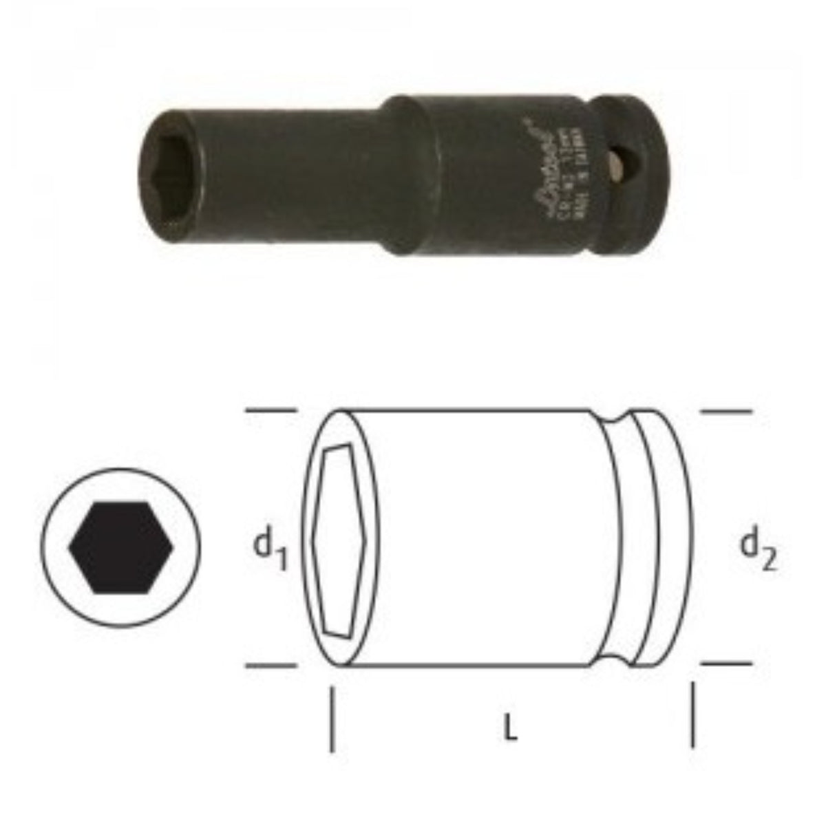 OSAKA ALTI KÖŞE DERİN LOKMA 19 MM 1/2" LN12D19 - 2. görsel