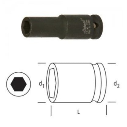 OSAKA ALTI KÖŞE DERİN LOKMA 19 MM 1/2" LN12D19 - 2. görsel