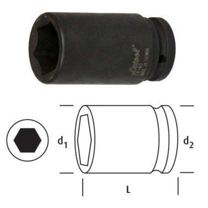 OSAKA ALTI KÖŞE DERİN LOKMA 32 MM 1" LN1D32 - 2. görsel