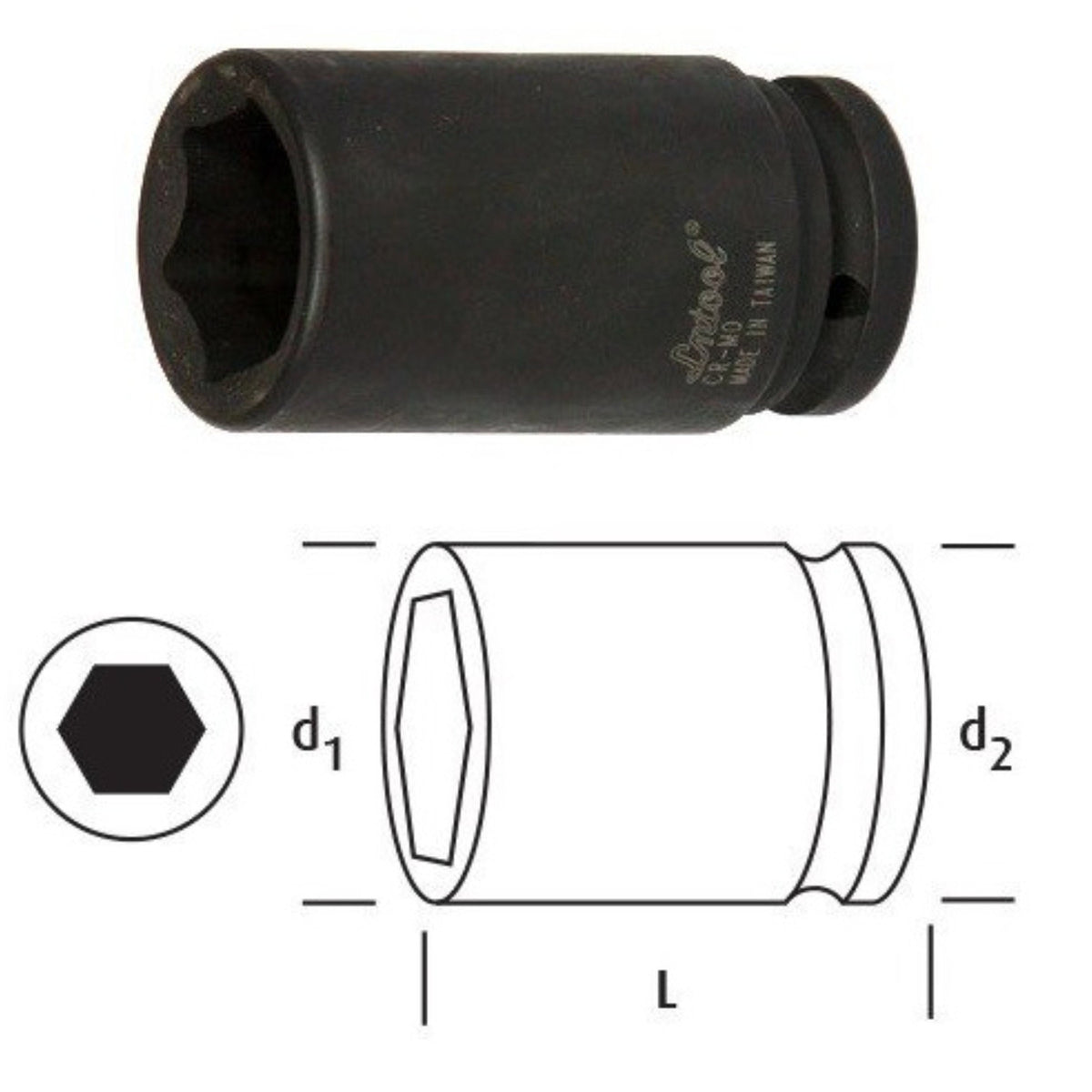 OSAKA ALTI KÖŞE DERİN LOKMA 41 MM 3/4" LN34D41 - 2. görsel