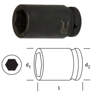 OSAKA ALTI KÖŞE DERİN LOKMA 41 MM 3/4" LN34D41 - 2. görsel