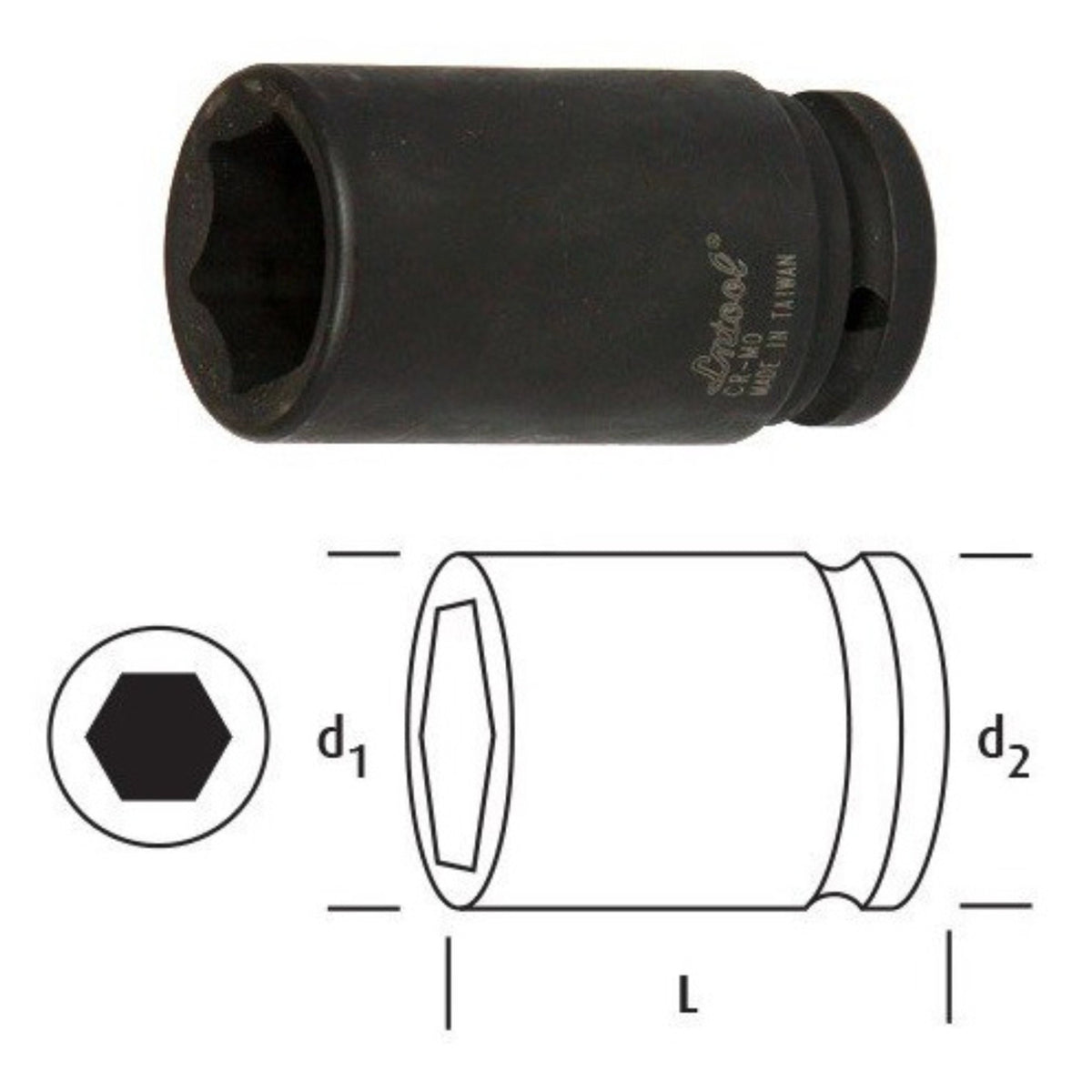 OSAKA ALTI KÖŞE DERİN LOKMA 21 MM 3/4" LN34D21 - 2. görsel
