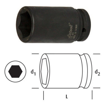 OSAKA ALTI KÖŞE DERİN LOKMA 21 MM 3/4" LN34D21 - 2. görsel