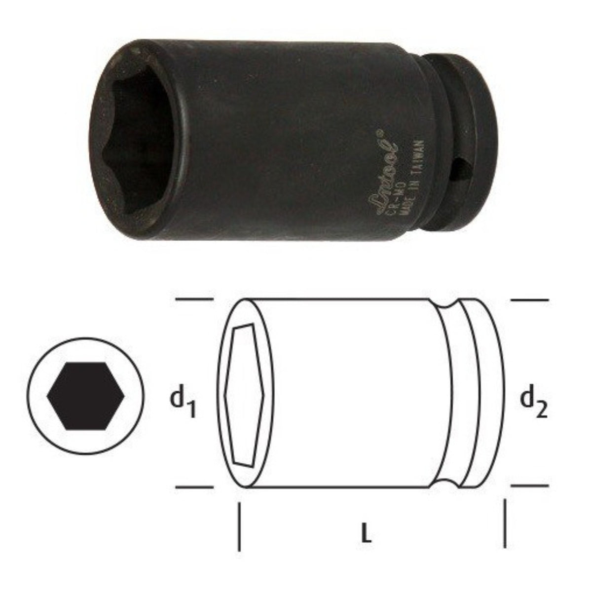OSAKA ALTI KÖŞE DERİN LOKMA 27 MM 1" LN1D27 - 2. görsel