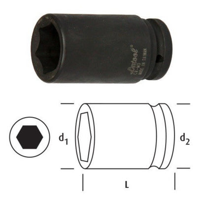 OSAKA ALTI KÖŞE DERİN LOKMA 27 MM 1" LN1D27 - 2. görsel