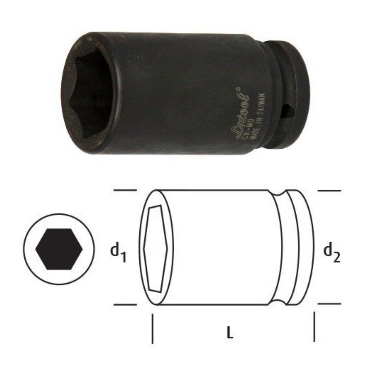 OSAKA ALTI KÖŞE DERİN LOKMA 32 MM 3/4" LN34D32 - 2. görsel