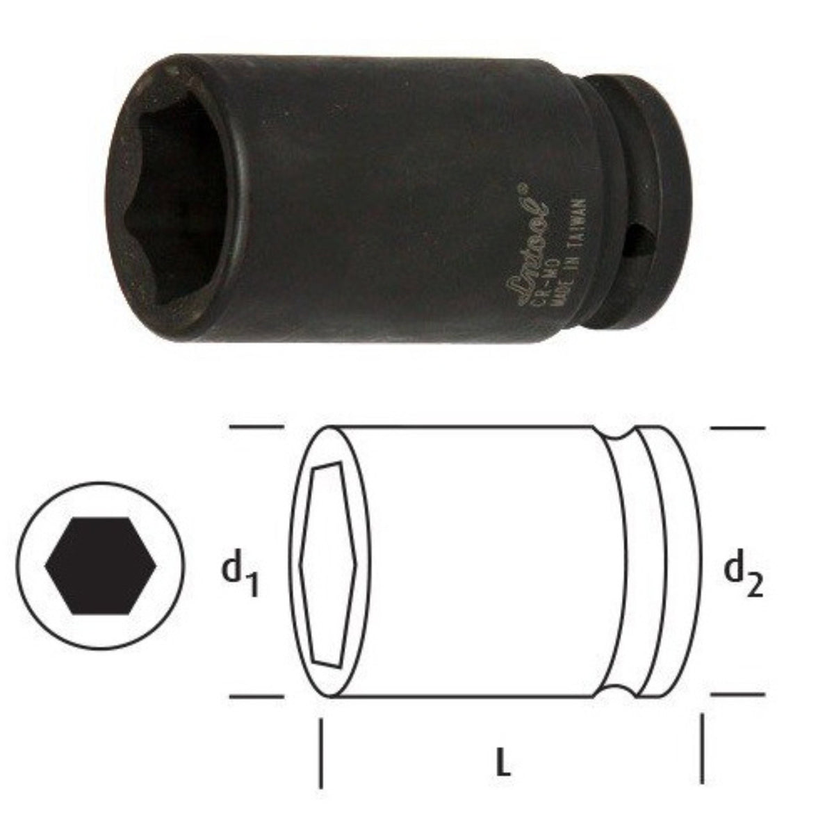 OSAKA ALTI KÖŞE DERİN LOKMA 41 MM 1" LN1D41 - 2. görsel