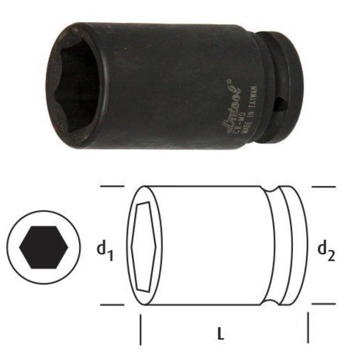 OSAKA ALTI KÖŞE DERİN LOKMA 46 MM 1" LN1D46 - 2. görsel