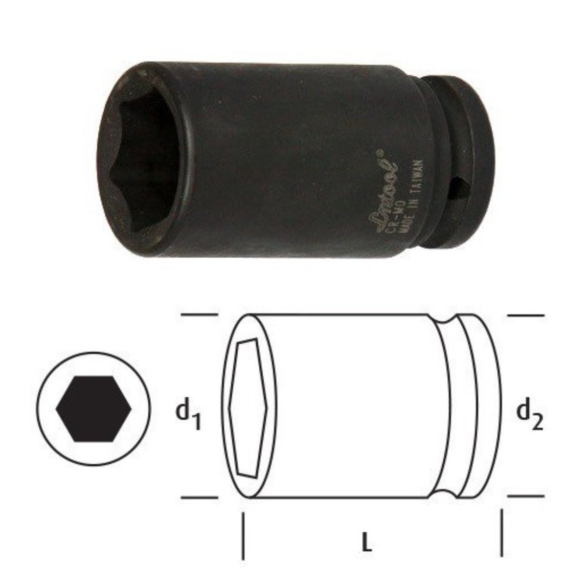OSAKA ALTI KÖŞE DERİN LOKMA 36 MM 3/4" LN34D36 - 2. görsel
