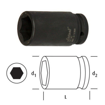 OSAKA ALTI KÖŞE DERİN LOKMA 36 MM 3/4" LN34D36 - 2. görsel