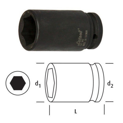 OSAKA ALTI KÖŞE DERİN LOKMA 17 MM 3/4" LN34D17 - 3. görsel