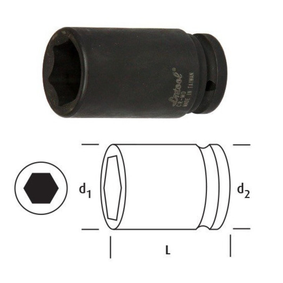 OSAKA ALTI KÖŞE DERİN LOKMA 24 MM 3/4" LN34D24 - 3. görsel