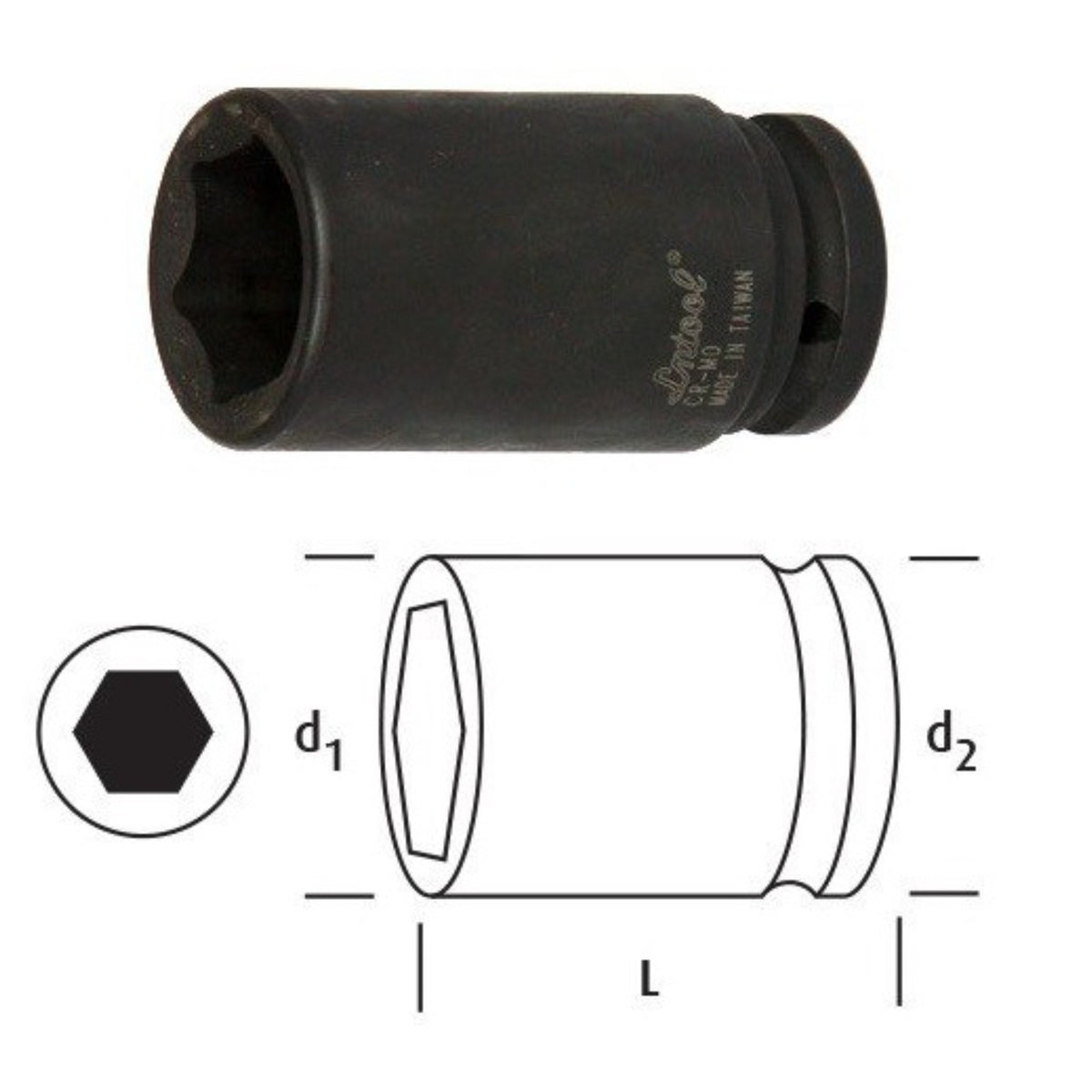OSAKA ALTI KÖŞE DERİN LOKMA 30 MM 3/4" LN34D30 - 3. görsel