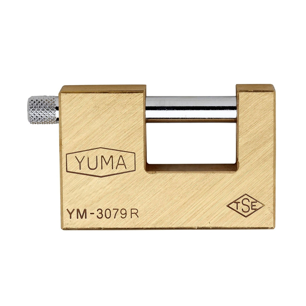 YUMA KAYAR MİLLİ ASMA KİLİT 79 MM YM-3079 PİRİNÇ - Görsel 4