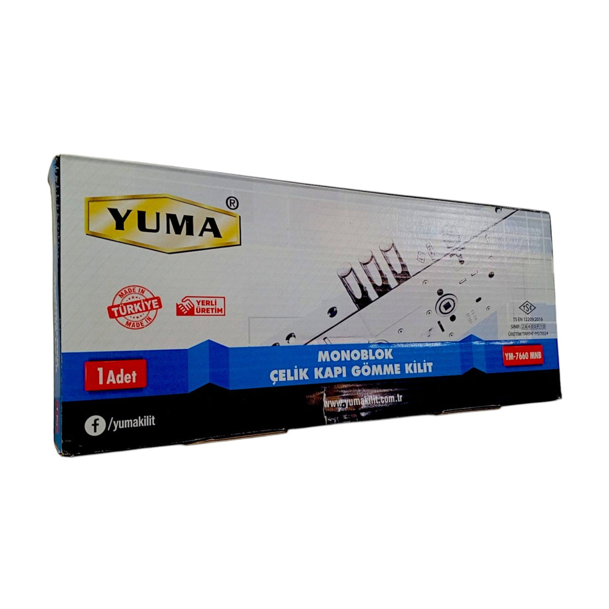 YUMA MONOBLOK ÇELİK KAPI KİLİDİ YM-7660 BARELSİZ - Görsel 3